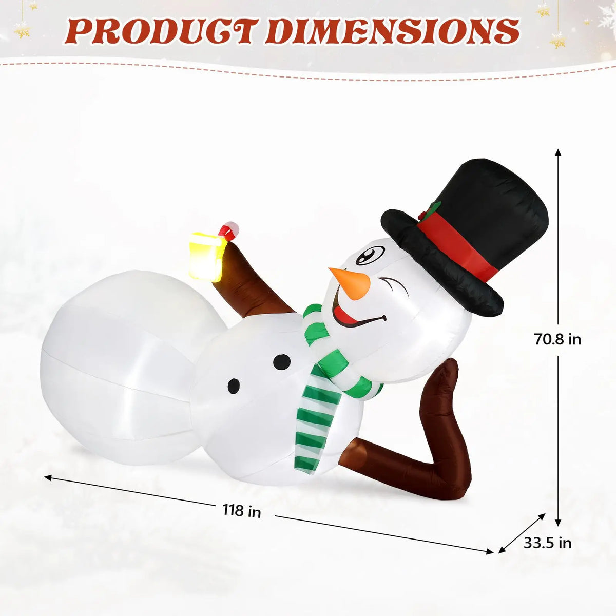 Christmas Inflatable Snowman | 9.8 Ft Lighted | Outdoor Yard Lawn Decor