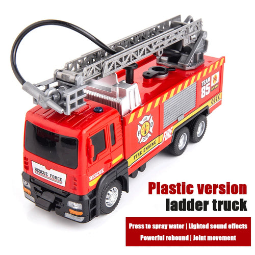 Alloy Fire Truck with Water-Spraying Sound and Light ToylandEU.com Toyland EU