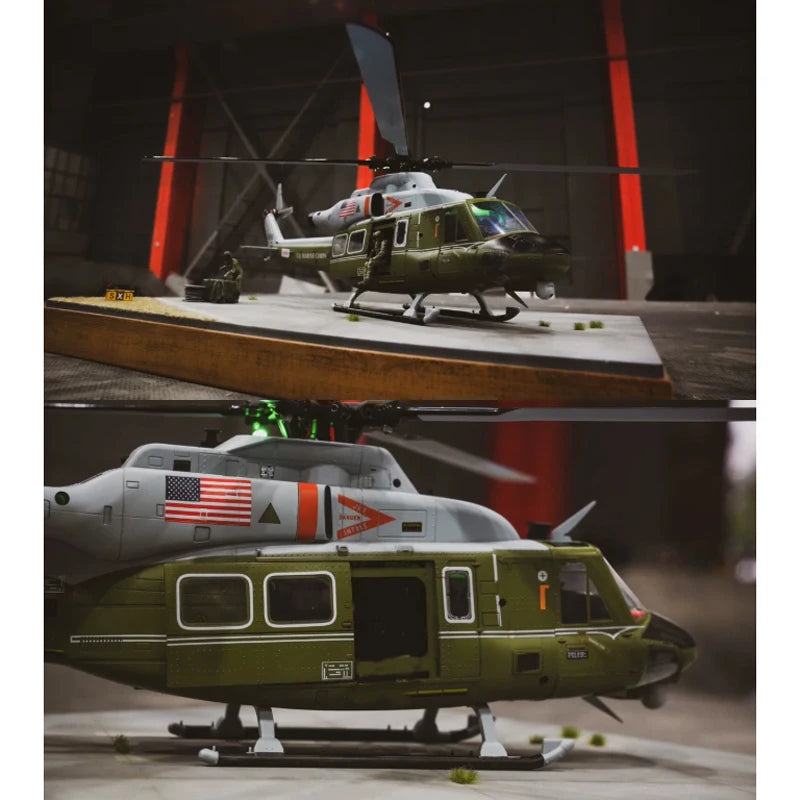 RC Helicopter | 1:35 Scale UH-1Y Army GPS | Dual Brushless Motors | GOOSKY E2 Scale Model
