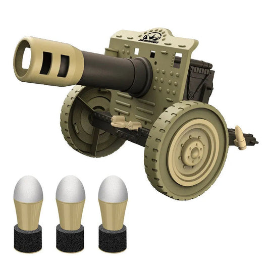 Playful Bag with Soft Bullet Cannon and 7-8 Meters Range, EVA Sponge Rocket - 36x20x18.5CM - ToylandEU