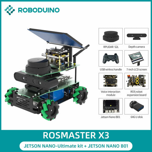 ROSMASTER X3 ROS2 Educational Robot Car Automation Kit With Mecanum Toyland EU