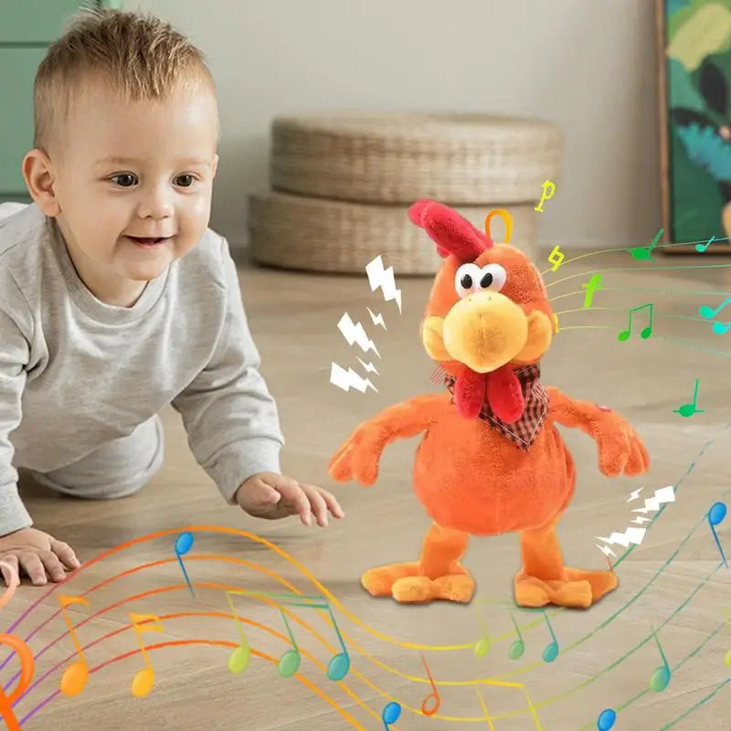 Dancing Plush Chicken Toy - Interactive Talking Soft Toy for Kids