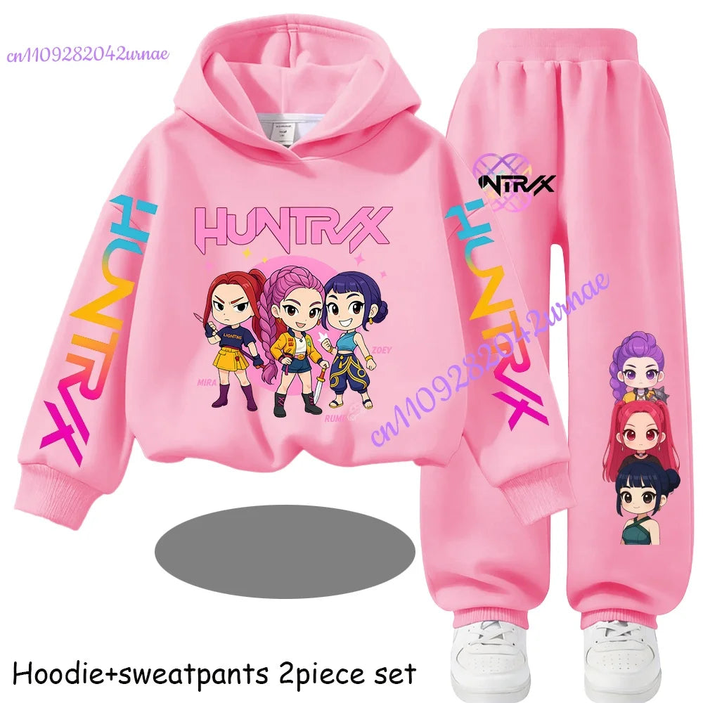 Kids Hoodie Set | Smooth Polyester Blend | Easy Care Casual Wear | Youth 7-13