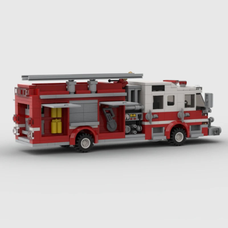 Fire Pump Truck Model Building Set - 422 Pieces - ToylandEU