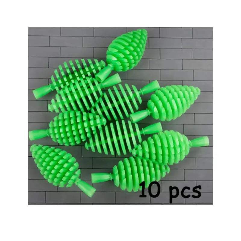 MOC City Plant Building Blocks Accessories Flower Leaves Prickly Shrubs Pine Green Grass Clover Orange Tree Mini DIY Toys F026 - ToylandEU