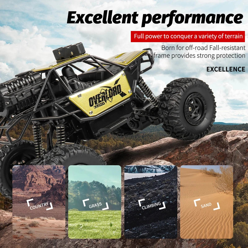 4WD RC Car With Ultra Bright LED Lights AllTerrain