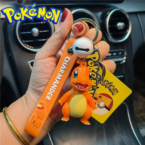 Pikachu and Squirtle Keychain Set - Pokémon Action Figure Car Key Chain with Psyduck Pendant ToylandEU.com Toyland EU