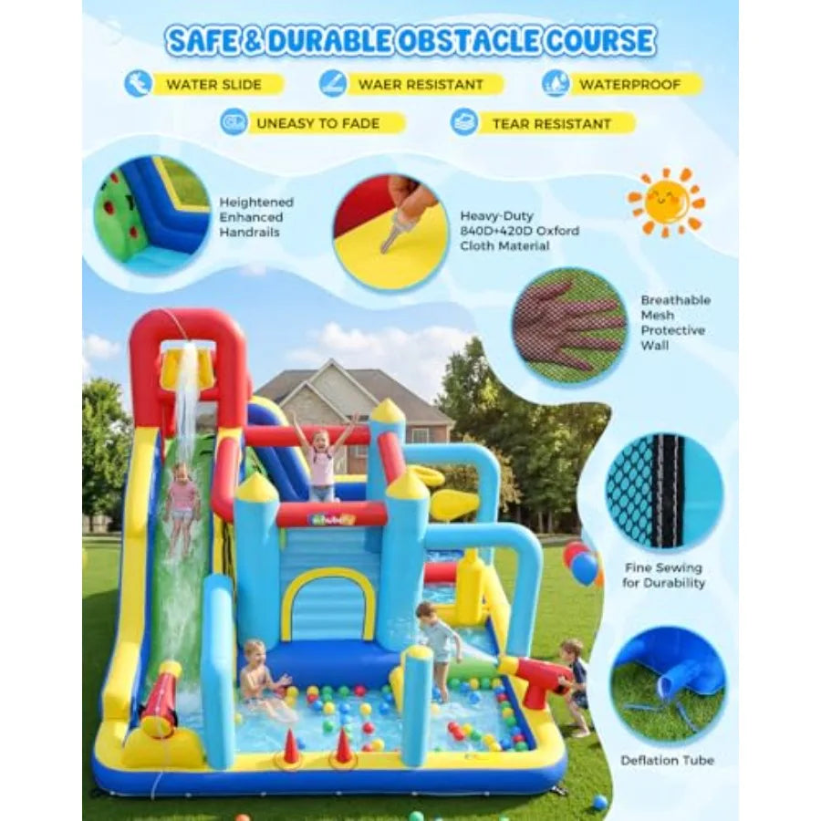 16 In 1 Water Slide Bounce House Backyard Fun Deluxe
