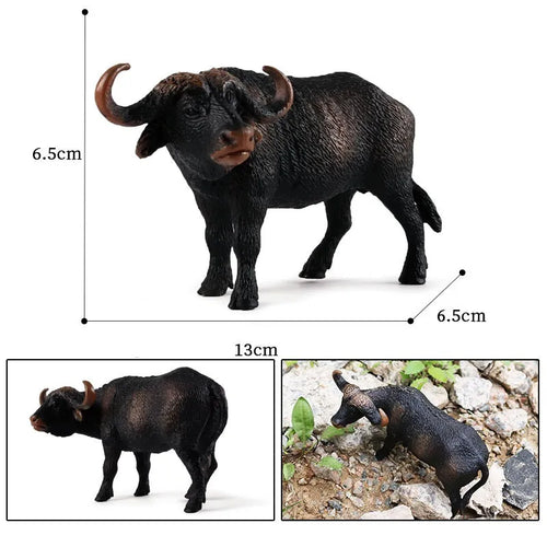 Farm Animal Simulation Action Figure Toy Set - Cow, Cattle, Calf, Angus, Bull, Buffalo, Yak Model ToylandEU.com Toyland EU