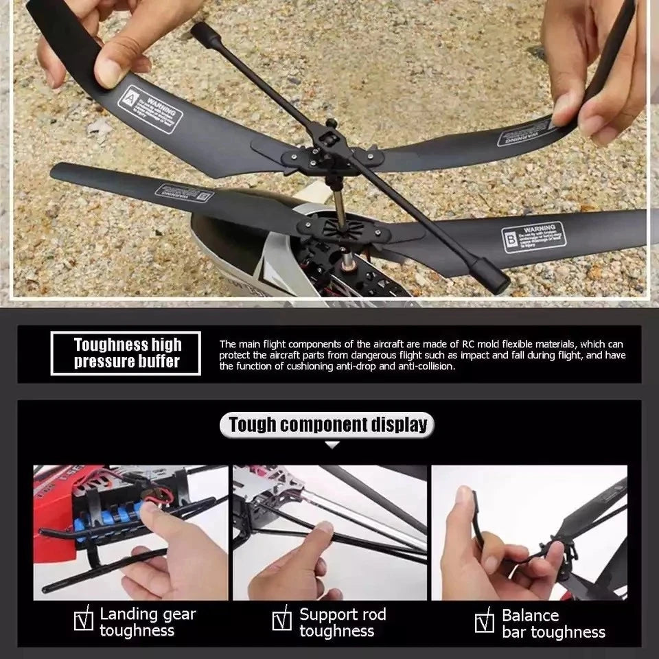 Extra Large Remote Control Alloy Helicopter - Ultimate Flying Fun!