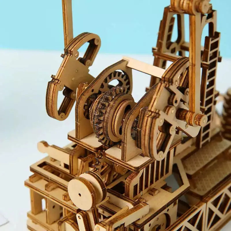 3D Wooden Puzzle | Oil Drilling Rig Model Kit | Engineering Model | Teens and Adults