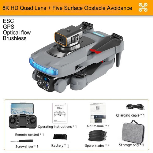 New P15 Rc Drone 4k/8k 5g Gps Professional Hd Camera Fpv Obstacle ToylandEU.com Toyland EU