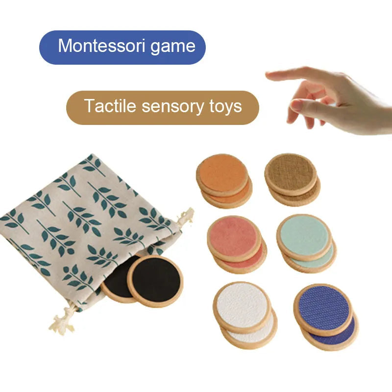Educational Tactile Matching Game for Kids - Montessori Sensory Toy