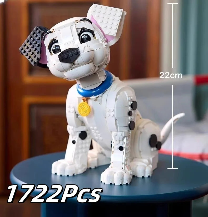 MOC White Puppy Model | Plastic Display Ornament | One Size