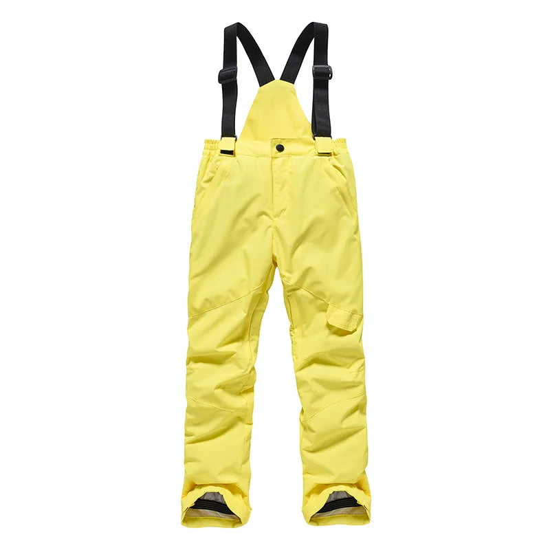 Children's Ski Bibs | Cotton Fabric | Windproof Fit | Youth Sizing