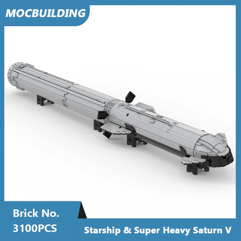 Building Blocks Set | Space Starship and Saturn V 1:110 Scale | 3100 Pieces