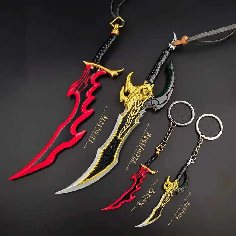 Solo Leveling Anime Manwha Sung Jinwoo Knight Killer Dagger Kasaka's Venom Fang Keychains Pendant