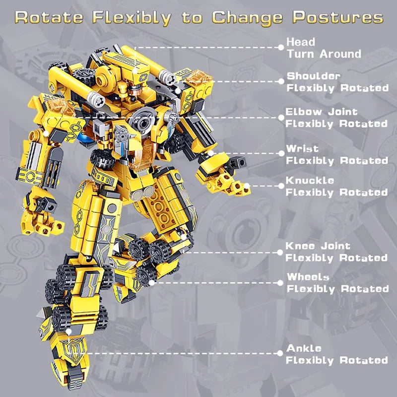 573 Piece 12-In-1 Adaptable Robot Building Blocks Set - ToylandEU