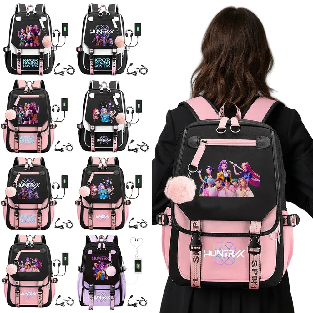 Demon Slayer Backpack Durable Canvas For Kids Teens - ToylandEU