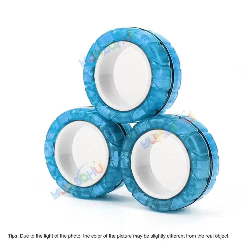 3PCS Fingertip Magnetic Rings Colorful Relief Fidget Toys Set for Adult Magnet Spinner - ToylandEU