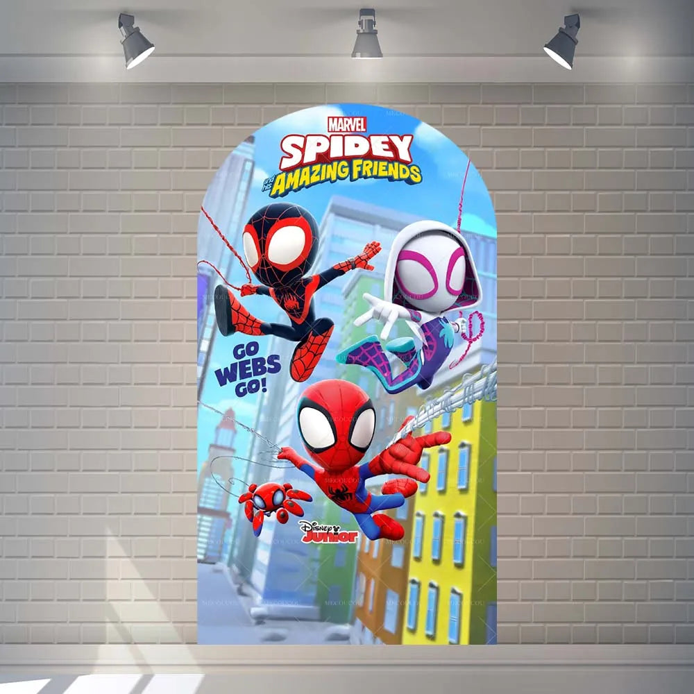 Backdrop | Spider-Man Theme Vinyl Background | Customizable Event Decoration