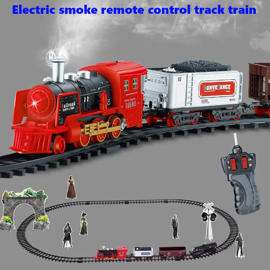 2023 Rechargeable Electric Steam Train Set with Remote Control for Children