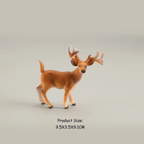 Forest Animal Action Figures Set - Moose, Elk, Reindeer, Alpaca, Sika Deer ToylandEU.com Toyland EU