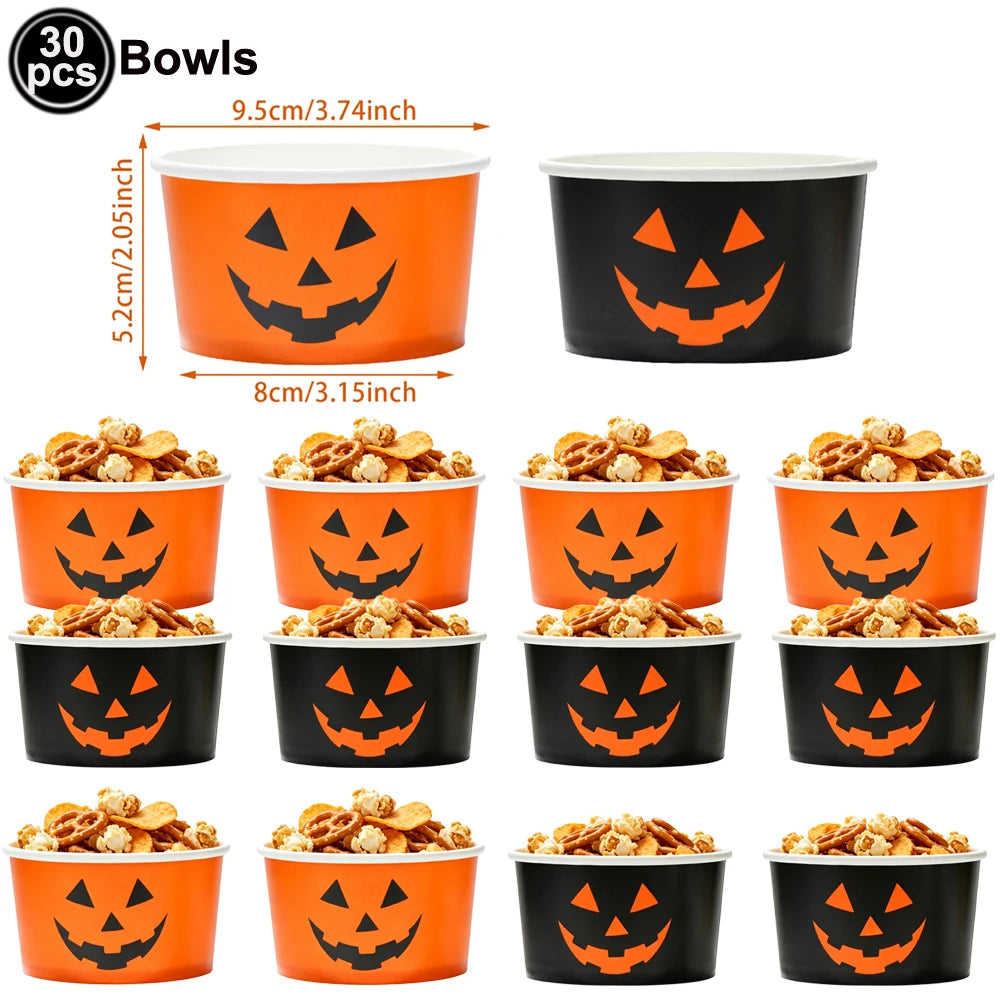 Halloween Party Tableware | Paper Disposable | Plates Cups | Birthday Decor