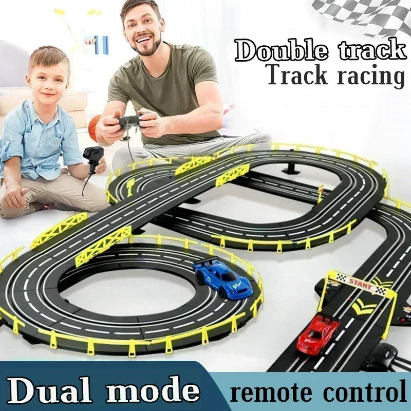 1 43 Scale Double Remote Control Slot Car Racing Set