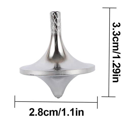 Silver Steel Alloy Mini Spinning Top: Endless Spin Novelty Gyro ToylandEU.com Toyland EU