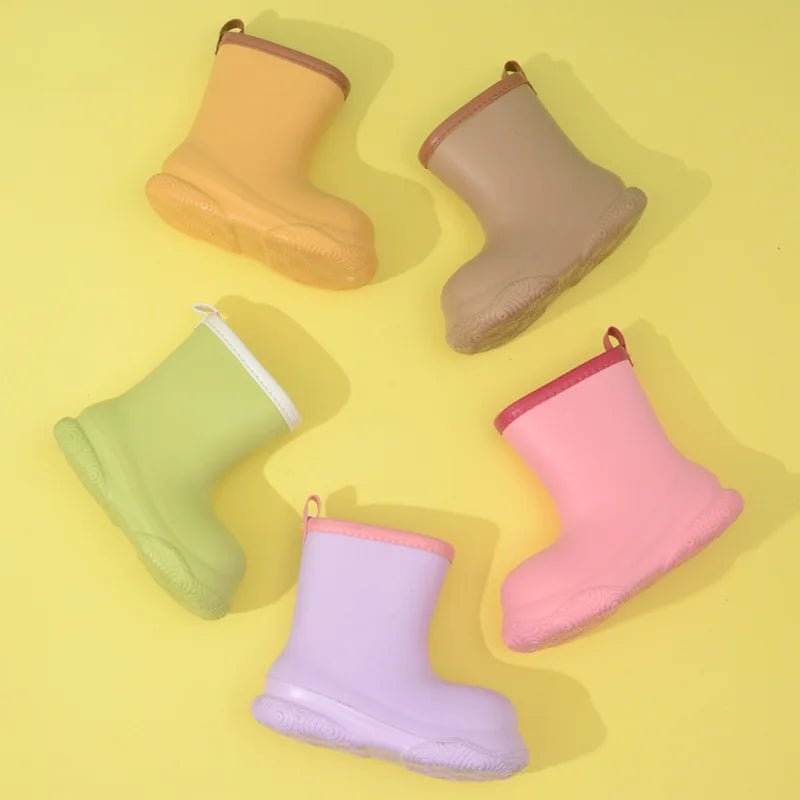 Kids Rain Boots | Waterproof | Eva Soft Sole | Boys Girls Ages 4-6