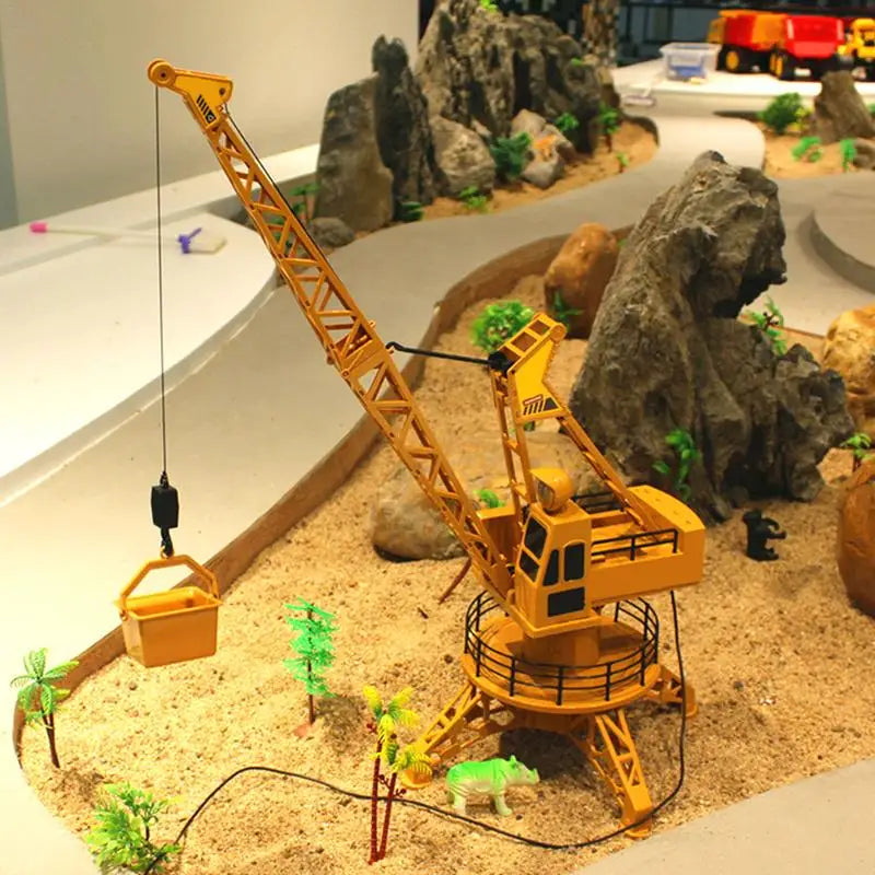 Remote-Control Tower Crane Toy - Perfect Engineering Gift for Boys