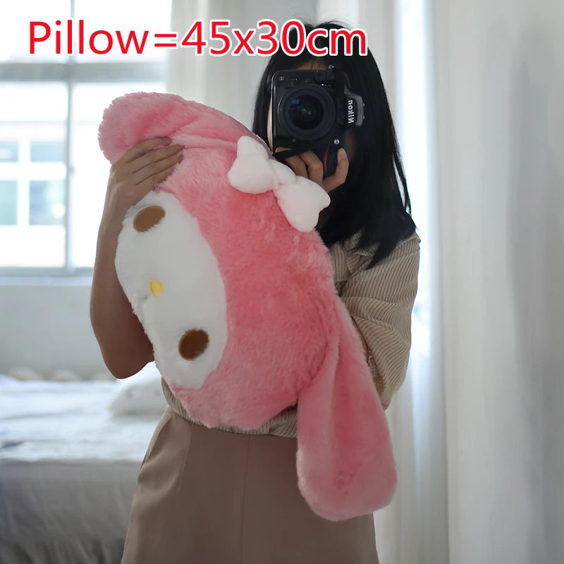 My Melody Plush Pillow | 100 cm Length | Back Cushion Hug Pillow | One Size