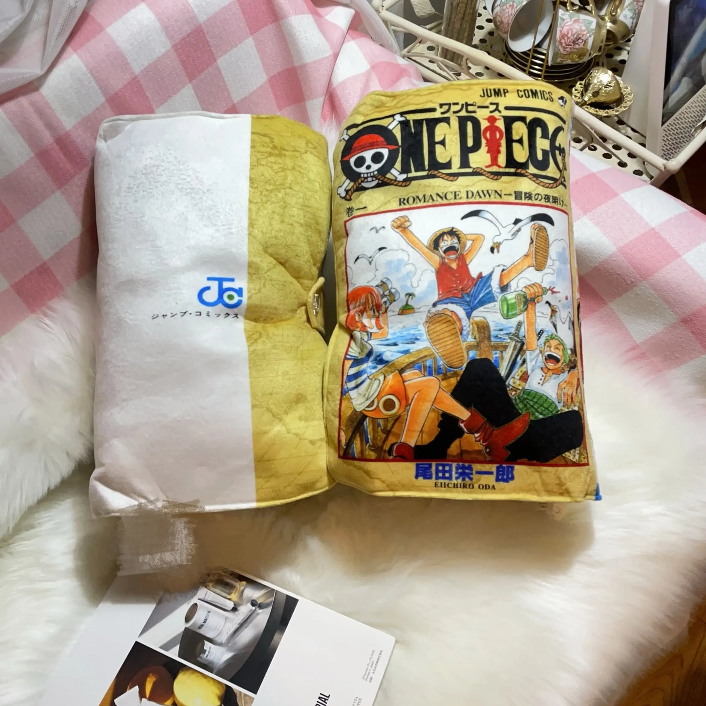 One Piece Plush Book Pillow | Size 35x43x5 cm | PP Cotton | One Size