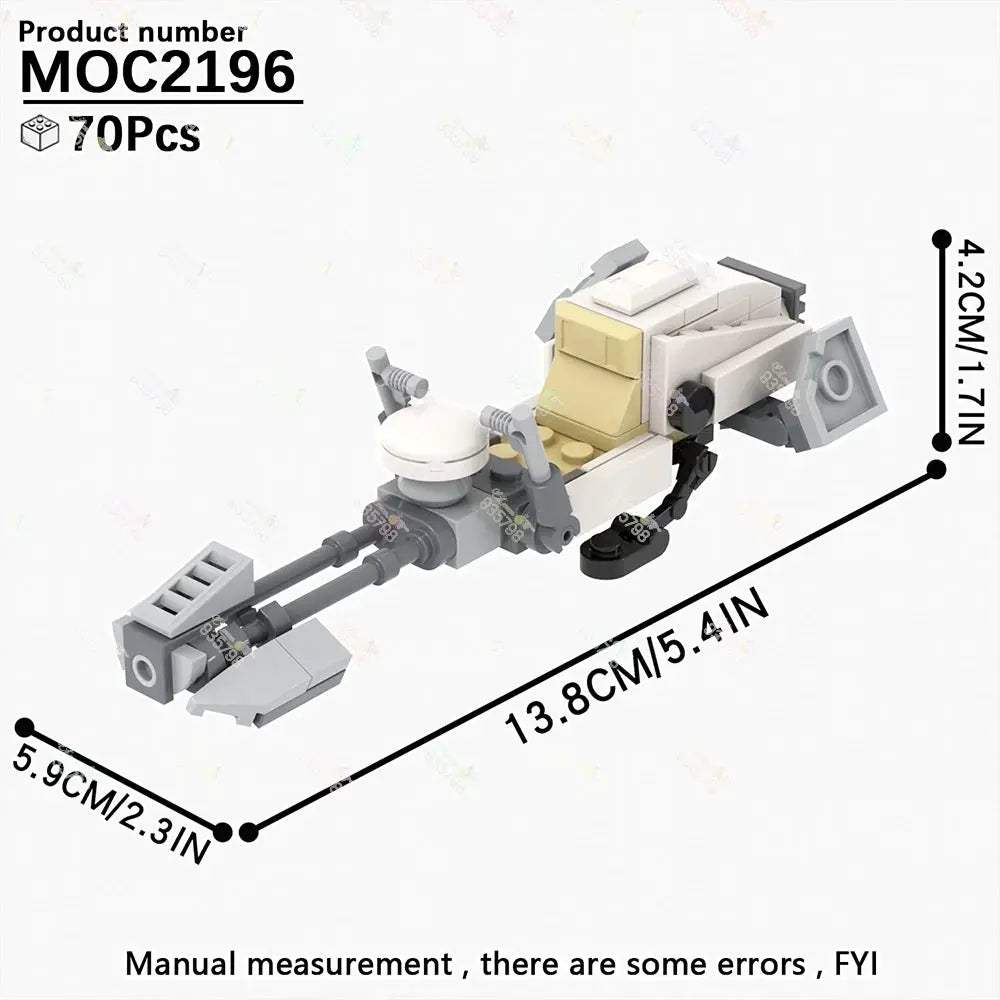 MOC Space Wars Movie Series Interplanetary Flying Motorcycle Combat Robot Airship Scout Building Blocks DIY Brick Kids Toy Gifts - ToylandEU