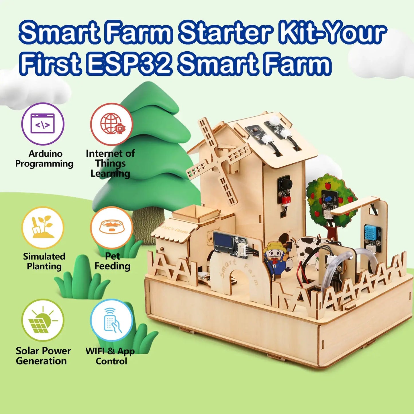 ACEBOTT ESP32 IoT Control Smart Farm Starter Kit for Arduino Graphical Programming - ToylandEU