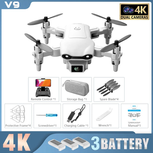 V9 Mini Drone 10K HD Wide Angle Dual Camera 6000M Aerial Photography Toyland EU