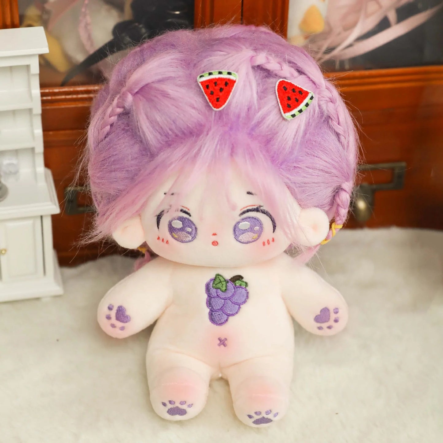 Kawaii Plush Idol Super Star Doll - 20cm Stuffed Cotton Figure