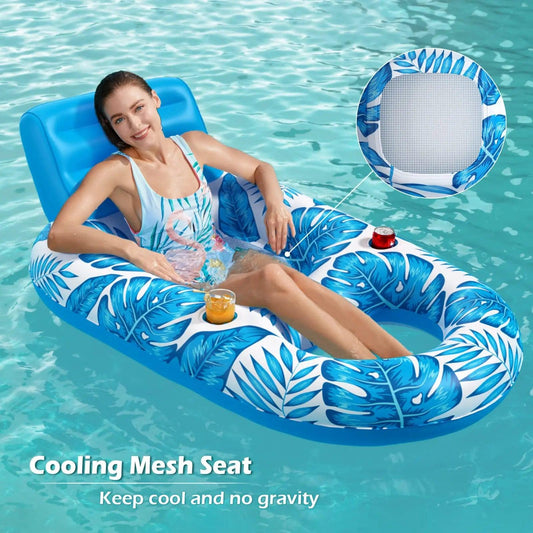 Inflatable Pool Float | One Size | Adult Lounger | Floating Chair