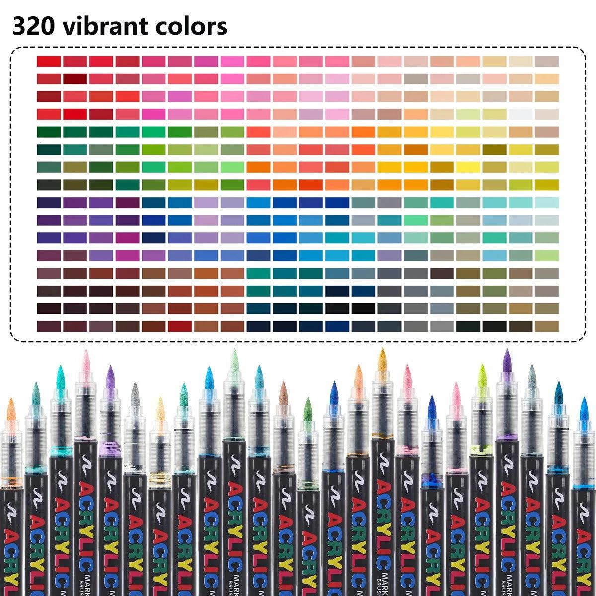 Acrylic Markers | 168 Colors Waterproof | Toylandeu™