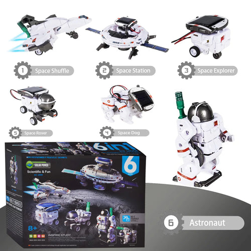 Solar-Powered 6-in-1 Science Experiment Robot Toy Kit for DIY Learning ToylandEU.com Toyland EU