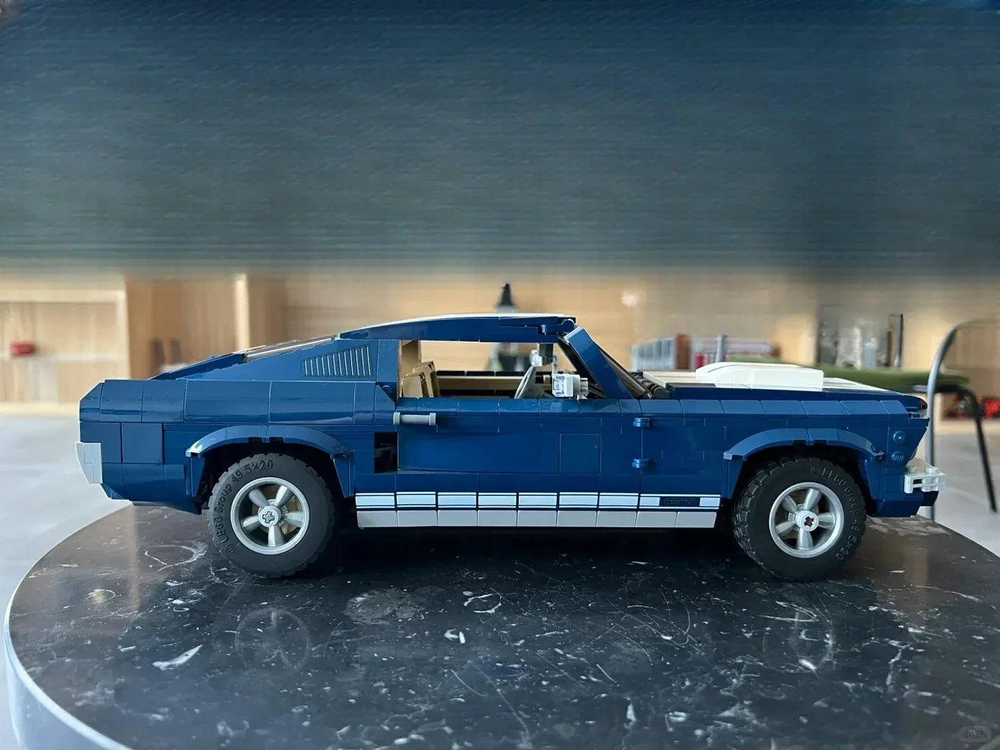 Blue White MOC Car Model Building Blocks For Home Decor - ToylandEU