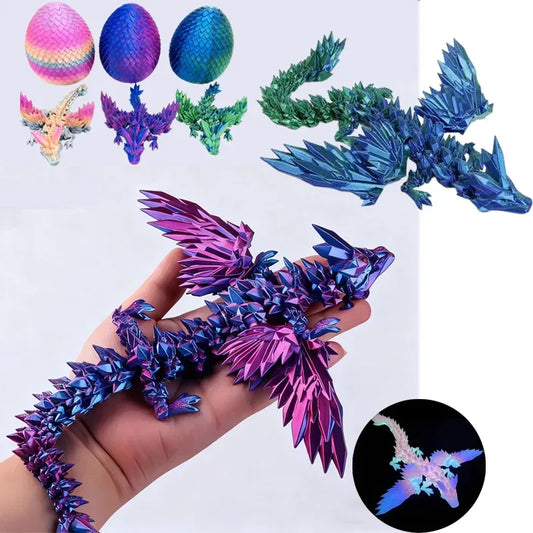 Dragon 3D Printed Movable Wings Articulated Fidget Toy For Desk - ToylandEU