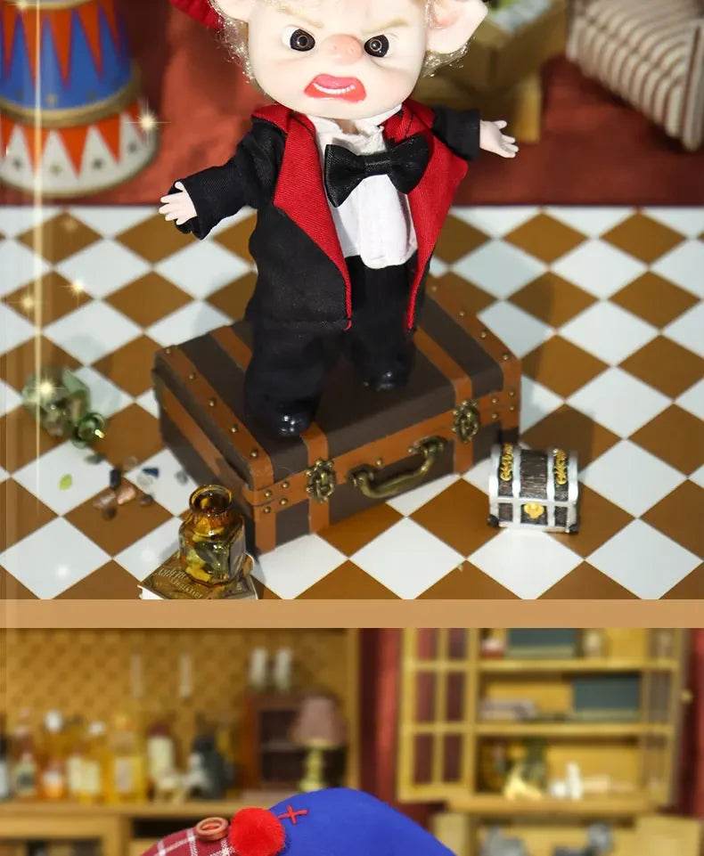 Ob11 Bjd Doll Boy Pig Face Piggy Ball-jointed Mini Doll Gift - ToylandEU