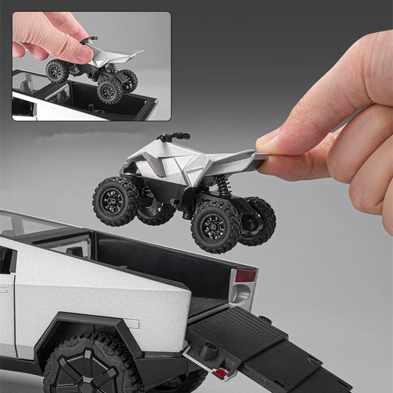 1:24 Scale Tesla Cybertruck Model Car in Die-cast Metal and Plastic - ToylandEU