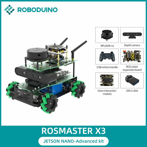 ROSMASTER X3 ROS2 Educational Robot Car Automation Kit With Mecanum Toyland EU