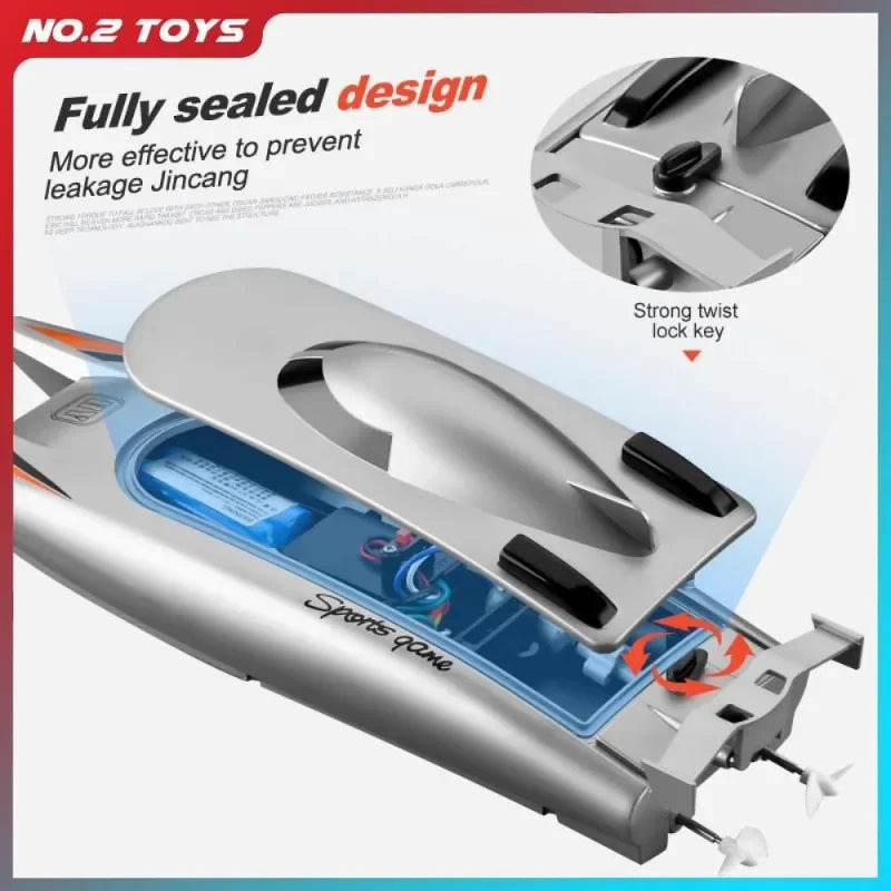 2.4Ghz Radio Rc Boat 30 Km/h High Speed Speedboat Large Capacity - ToylandEU