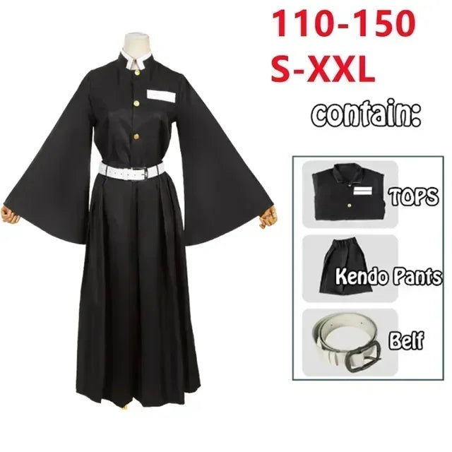 Cosplay Costume Set | Tokito Muichiro Design | With Wig | Adult And Youth Fits
