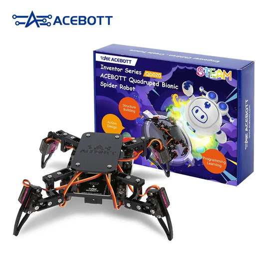 ACEBOTT ESP8266 Bionic Quadruped Spider Robot Kit App Remote Control Walking Crawling STEM Robotics Project for Arduino ESP32 - ToylandEU