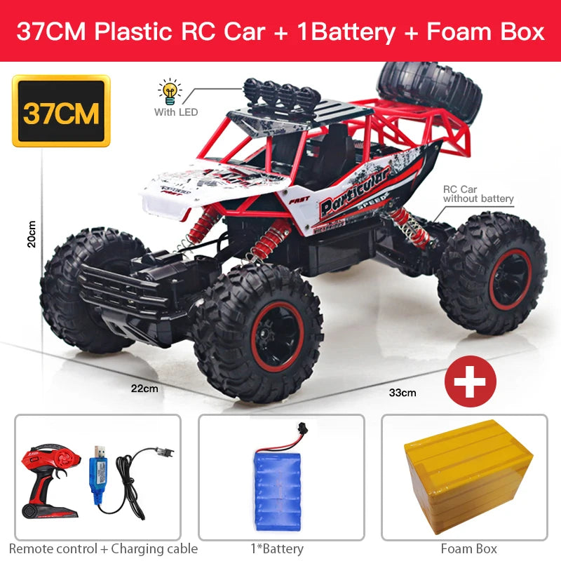 4WD RC Car With LED Lights For All Terrain Adventures